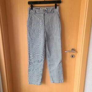 BONHEUR Blue/White Americana Railroad Striped Straight Leg Pants Size 27